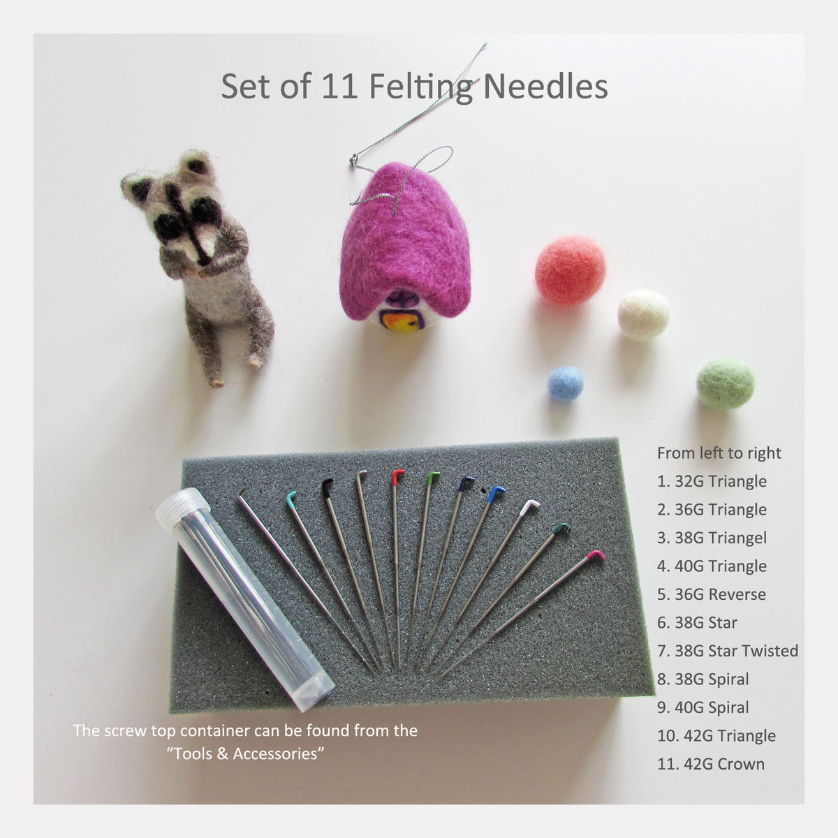 8 Needle Felting Tool with (8) 40G Needles