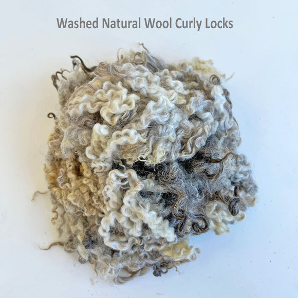 Wool Locks - Natural colour curly wool locks