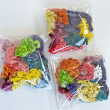 Wool Locks - Rainbow colours curly wool locks